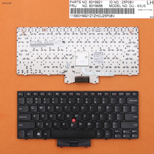 Клавіатура для ноутбука Lenovo Thinkpad X100E X120E US, Black, Pointstick