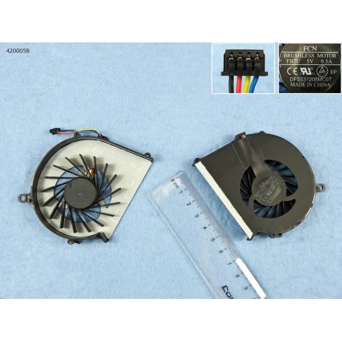 Вентилятор для HP Compaq CQ58 G58 650 655 G57 (4-pin, DFS531205MC0T, NFB76B06H, NFB76B05H FB7U, 688306-001, Original)