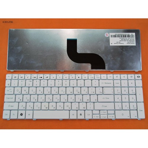 Клавіатура Gateway Id 15.6, Packard Bell Tm81 Tm86 Tm87 Tm89 Tm94 Tx86, Nv50 White RU