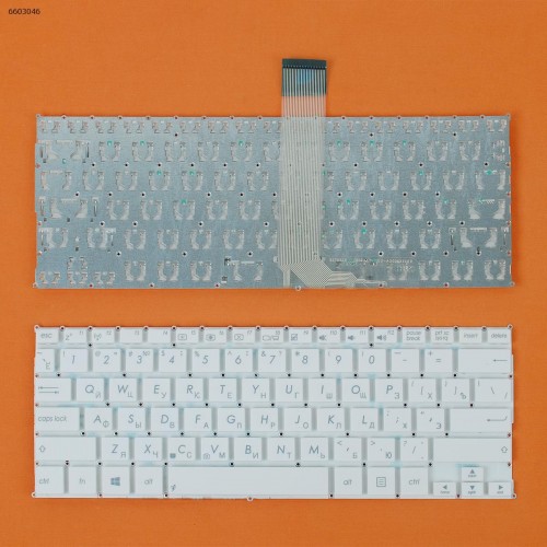 Клавіатура для ноутбука Asus F200CA F200LA F200MA R202CA R202LA R202MA X200CA X200LA X200MA, RU, White