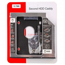 Адаптер Optibay SATA-SATA 12.7mm, (SATA SSD/HDD вместо SATA CD/DVD) Адаптер Optibay SATA-SATA 12.7mm, (SATA SSD/HDD вместо SATA CD/DVD)