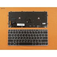 Клавиатура для HP EliteBook 720 G1 G2, 725 G2, 820 G1 G2, RU, (серая рамка, с подсветкой, с трекпоинтом, Original)