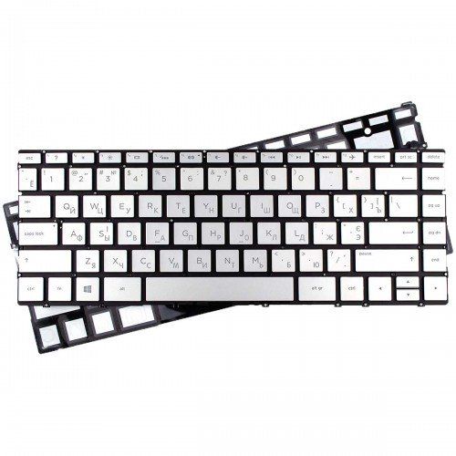Клавиатура для ноутбука HP Spectre x360 13-W, RU/UA (silver, с подсветкой, 6037B0132416)