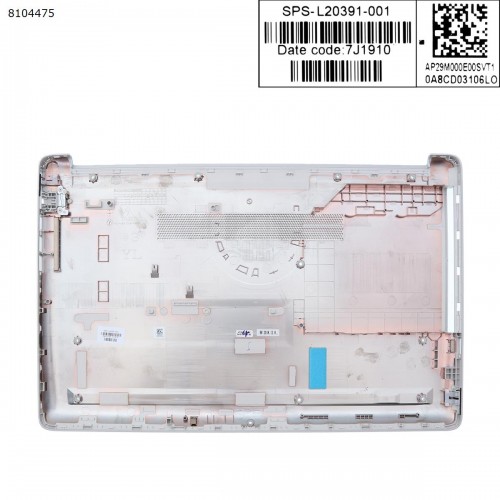 Корпус нижняя крышка для ноутбука HP 250 255 g7, 15-DA 15t-DA 15-DB 15t-DB 15-DR 15g-DR 15Q-DS, (L20391-001, Silver, поддон, D Cover)
