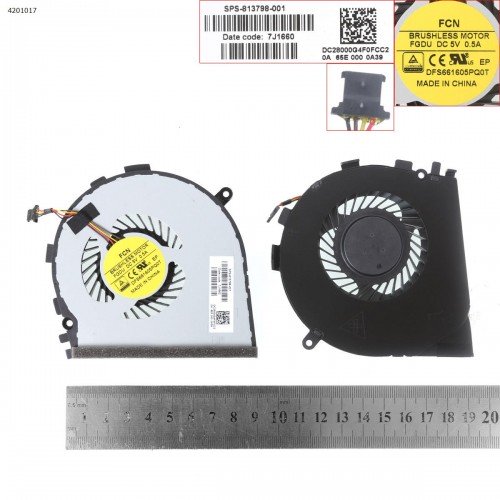 Вентилятор для ноутбука HP Envy M7-N 17-N 17T-N series, (MF75120V1-C270-S9A, 813798-001, DC28000G4S0, FGDU DFS661605PQ0T)
