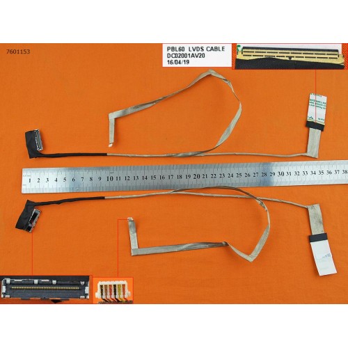 Шлейф матриці для ноутбука Asus A53 X53 K53BR K53BY K53TA K53TK K53U K53Z, (LVDS 40pin, DC02001AV20, 14G221045000)