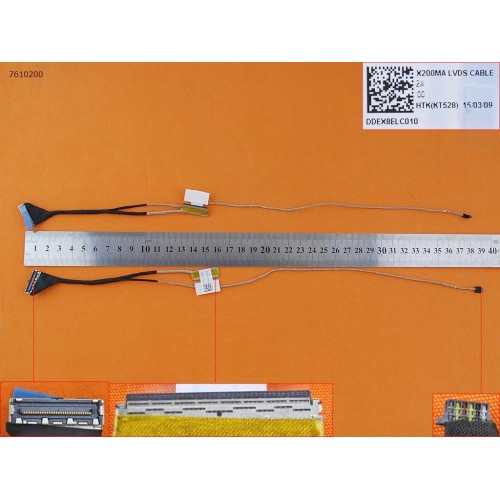 Шлейф матриці для ноутбука Asus VivoBook F200LA F200MA K200MA R202LA R202MA X200LA X200MA, (LVDS 40pin, DDEX8ELC010, 14005-01180400)
