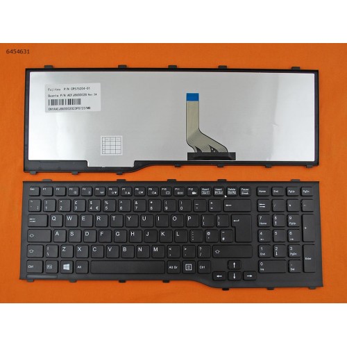 Клавиатура для ноутбука Fujitsu Lifebook Ah532 A532 N532 Nh532 UK Чёрная, с рамкой, Win8