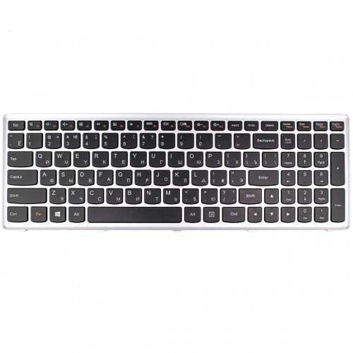 Клавіатура для Lenovo IdeaPad Z500 P500, RU, сіра рамка