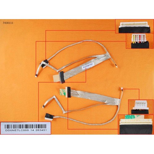 Шлейф матрицы для ноутбука Sony VPC-EE series (CCFL LCD, DD0NE7LC000, Аналог)