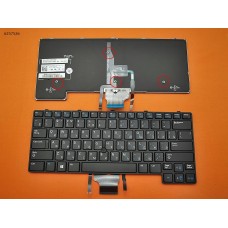 Клавиатура для Dell Latitude E6430u, RU, (черная, с подсветкой, поинтстик, Original)