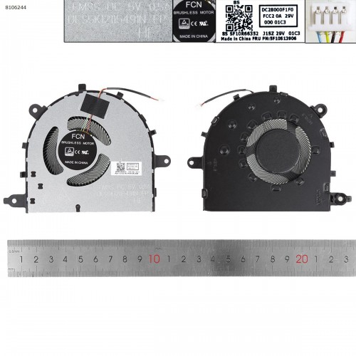 Вентилятор для ноутбука Lenovo Ideapad 5-15IIL05 5-15ARE05 5-15ITL05 5-15ALC05, (5F10S13906, FM8S DFS5K12115491N, DC28000F1F0, Original)