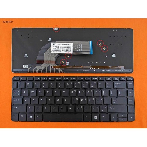Клавіатура для ноутбука HP Probook 440 G0 G1 G2 445 G1 G2 series, US, Black, Backlit, No frame