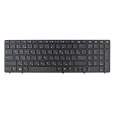 Клавиатура для HP ProBook 6560B, EliteBook 8570P 8560P, RU/US, (чёрная, с поинтстиком, Original)