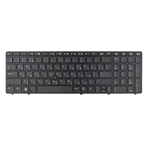 Клавиатура для ноутбука HP ProBook 6560B, EliteBook 8570P 8560P, RU/US, (чёрная, с поинтстиком, Original)