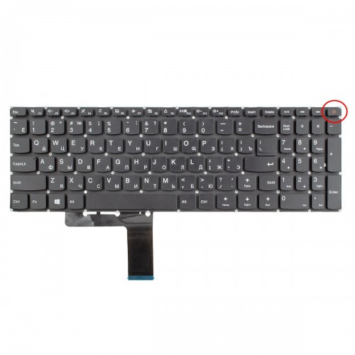 Клавиатура для ноутбука Lenovo Ideapad 110-15ACL 110-15AST 110-15IBR, RU, Black