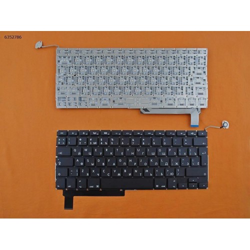Клавиатура для ноутбука Apple Macbook Pro 15" A1286 2009 2010 2011 2012 RU Black (под подсветку, вертикальный Enter)
