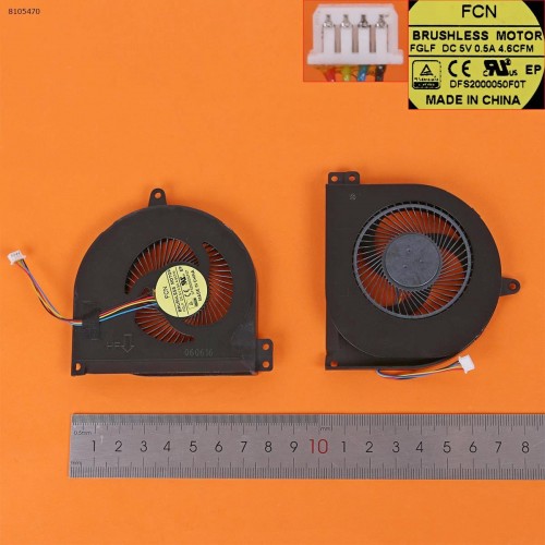 Вентилятор для ноутбука Dell Latitude E5470, (версия 1, 0XGYJW, DFS2000050F0T, DC28000GLS0, EG50060S1-C210-S9A, Original)