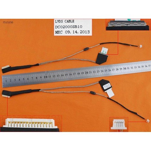 Шлейф матрицы для ноутбука Acer Aspire One D250, (DC02000SB10, Big camera connector)