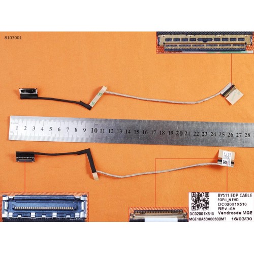 Шлейф матриці для Lenovo IdeaPad Y700-15ISK Y700-15ISK, (DC02001X510 BY511, 30*30 pin, Touch)
