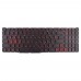 Клавиатура для ноутбука Acer Nitro AN515-45 AN515-56 AN515-57 AN517-41 AN517-57, UA, (Black, Red backlight, LG05P_N12B3L, PK133AU1B10, Original)