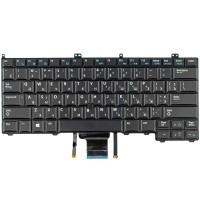 Клавиатура для Dell Latitude E7440 E7420 E7240, RU/UA, (черная, с трекпоинтом, с подсветкой)