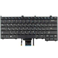 Клавиатура для Dell Latitude E7440 E7420 E7240, RU/UA, (черная, с трекпоинтом, с подсветкой)