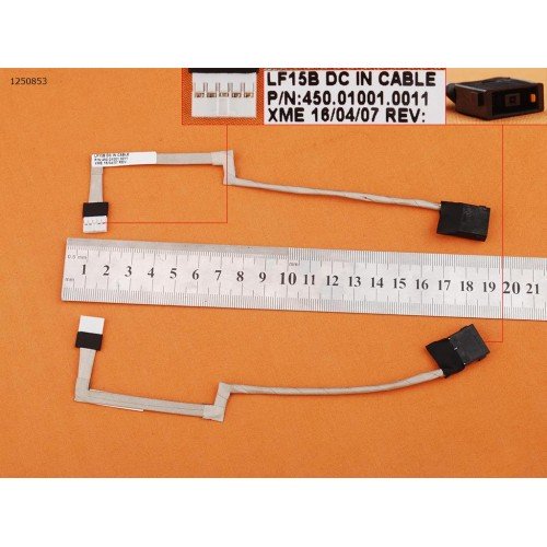 Разъем питания для ноутбука Lenovo Flex2-15D, 2-14D, Pj853 (Square Yellow+pin с проводом)