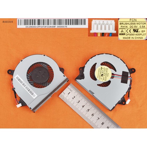 Вентилятор для ноутбука Lenovo Ideapad 300-14ISK 300-15ISK 300-17ISK, Type 80Q7 80Q6 80QH, (DFS561405PL0T FH1N, 5F10K42885, Original)