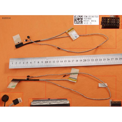 Шлейф матриці для ноутбука Asus A553MA D553MA F553MA K553MA P553MA P2530MA R515MA X503MA X553MA, (LVDS 40pin+Touch, 1422-01VR0AS, 14005-01280500)