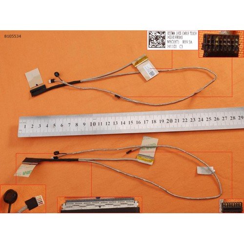 Шлейф матрицы для ноутбука Asus A553MA D553MA F553MA K553MA P553MA P2530MA R515MA X503MA X553MA, (LVDS 40pin+Touch, 1422-01VR0AS, 14005-01280500)