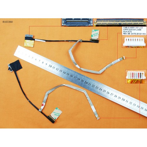 Шлейф матриці для ноутбука Dell Inspiron 5323, Vostro 3360 1308 1508, (LVDS 40pin, DD0V07LC000, 0F3W2Y, Original)
