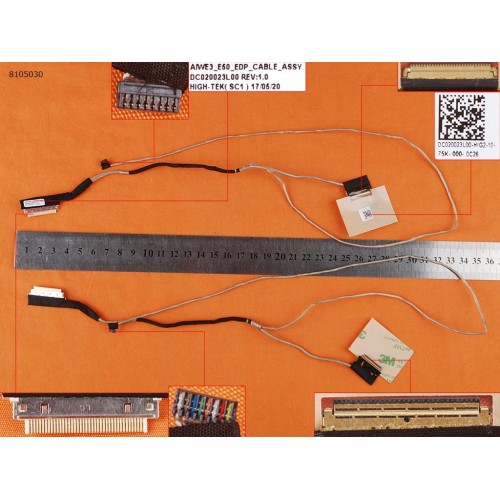 Шлейф матрицы для ноутбука Lenovo E50-30, E50-45, E50-70, E50-80, DC020023L00, AIWE3, 30Pin EDP