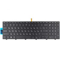 Клавіатура для Dell Inspiron 15R 15-3000 15-5000 17-5000 5547 5521 5542, RU, (чорна, з підсвіткою)