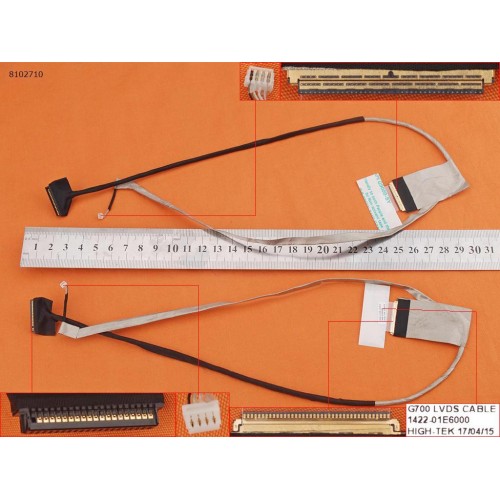 Шлейф матриці для Lenovo G700 G710 G700A G710A, (1422-01E6000, 1422-01DT000, LVDS 40pin)