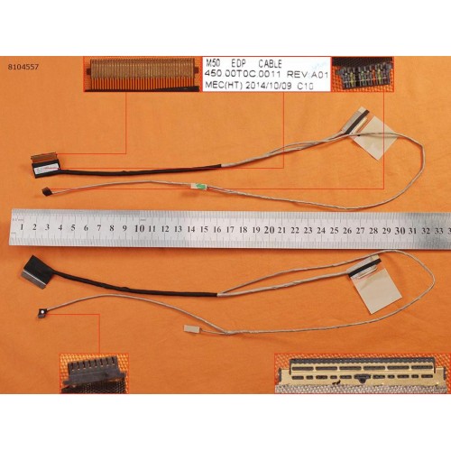Шлейф матриці для ноутбука Lenovo IdeaPad M50-70 M50-80, (eDP 30pin, 450.00T0C.0011)