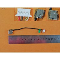 Роз'єм живлення для HP 250 255 G4 G5, 15-ac 15-af 15-ba 15-bn, (799736-F57 799736-S57 778634-FD1 778634-TD1, з проводом/кабелем 12см)