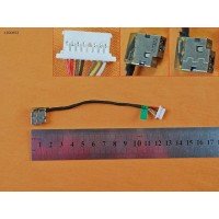 Разъем питания для HP 250 255 G4 G5, 15-ac 15-af 15-ba 15-bn, (799736-F57 799736-S57 778634-FD1 778634-TD1, с проводом/кабелем 12см)