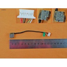Роз'єм живлення для HP 250 255 G4 G5, 15-ac 15-af 15-ba 15-bn, (799736-F57 799736-S57 778634-FD1 778634-TD1, з проводом/кабелем 12см)