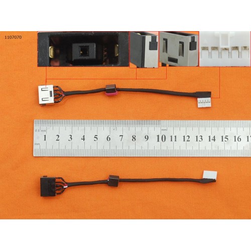 Роз'єм живлення для Lenovo IdeaPad G70-30 G70-35 G70-70 G70-80 Z70-80 Z70-70, (DC30100LI00, DC30100LM00, Square+pin з проводом/кабелем 13.5 см)