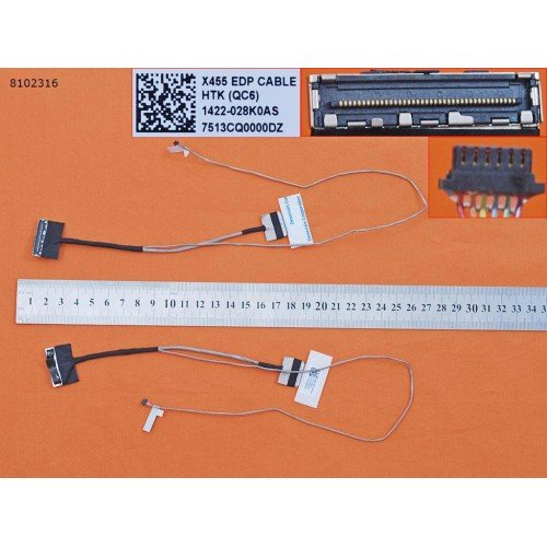 Шлейф матрицы для ноутбука Asus A455L F454L F455L K455L R454L R455L X454L X455L, (eDP 30pin, 1422-028K0AS, 14005-01400600, 14005-01400700)