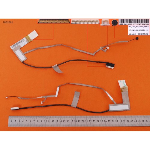 Шлейф матриці для ноутбука Asus N52VG N52VN N61VG N61VN PRO64VG PRO64VN X64VG X64VN, (LVDS 40pin, 1422-00LA0AS, 1422-00L9000, 14G2206NN10Q)