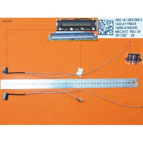 Шлейф матрицы для ноутбука Asus F302 P302 X302 series, (FHD 30Pin eDP, 1422-01YR0AS 14005-01600300, Original)