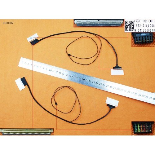 Шлейф матрицы для ноутбука Asus F502CA R509CA X502CA, (LVDS 40pin, 1422-01CU000, 1422-01CV000, 14005-00840200)