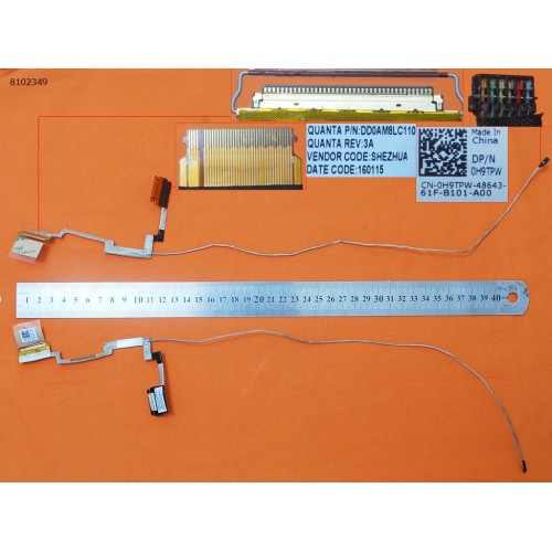 Шлейф матриці для Dell Vostro 5459, (DD0AM8LC110 0H9TPW, eDP 40pin, for touch, Original)