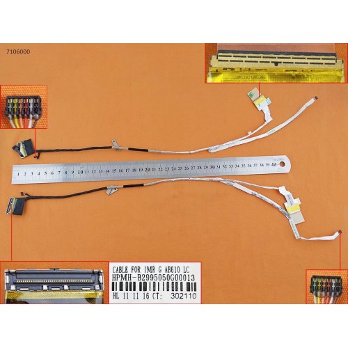 Шлейф матриці для HP Pavilion DV6-6000 DV6-6100 DV6-6200 DV6Z-6100, (Without logo connector, Original)