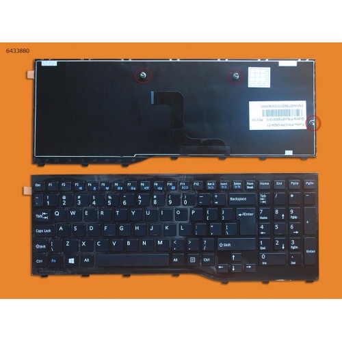 Клавиатура для ноутбука Fujitsu Lifebook Ah552 US Black, Big Enter