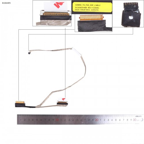 Шлейф матрицы для ноутбука Dell Inspiron 15 3510 3511 3515 3520 3521 3525 series, (eDP 40pin, GDM50_TS_FHD, DC02003X400, 0GVNW4 )
