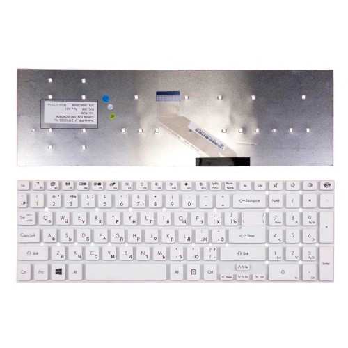 Клавіатура для Gateway Nv55 NV57 NV75 NV77 Packard Bell LS11 LS13 TS11, RU, біла