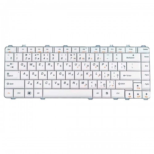 Клавиатура для ноутбука Lenovo IdeaPad Y450 Y450A Y450AW Y450G Y550 Y550A U460 V460, RU, белая, Original